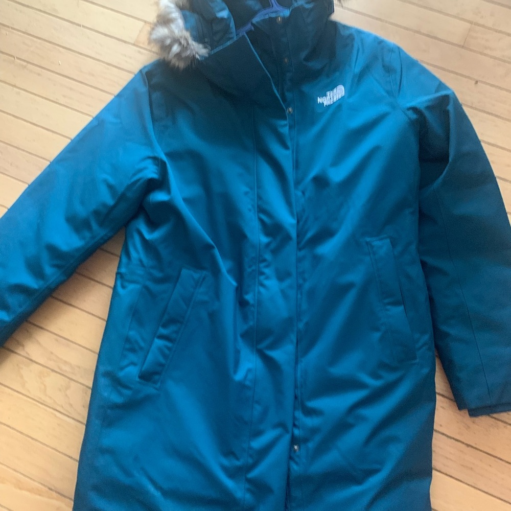Women’s North Face winter parka XL Teal/Blue/Green